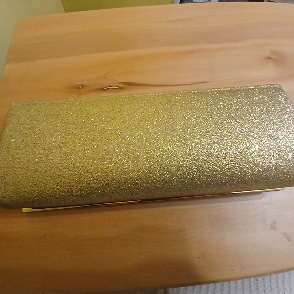 Lulu Townsend Gold Satin Clutch - Picture 4 of 14